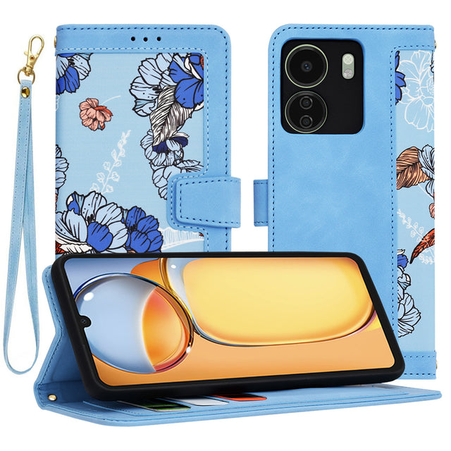 Husa de protectie Techsuit FlipCraft compatibil cu Xiaomi Redmi 13C 4G / Poco C65, Vibrant Blue
