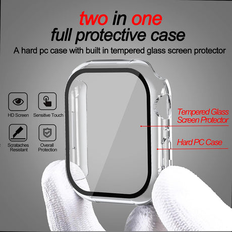 Folie de protectie smartwatch Techsuit Defense360 Pro + Screen Protector compatibil cu Apple Watch 7 (41mm), Transparent