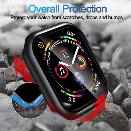 Husa smartwatch Techsuit Defense360 Pro compatibil cu Apple Watch 7 41mm, Negru