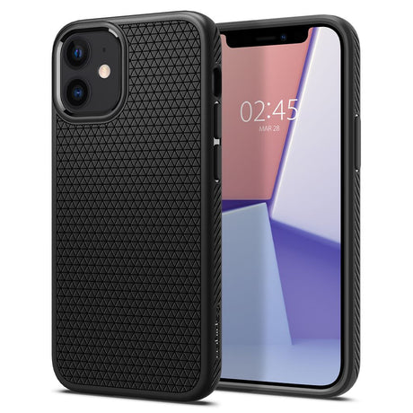 Spigen Liquid Air ACS01701 fekete tok iPhone 12 / iPhone 12 Pro készülékhez