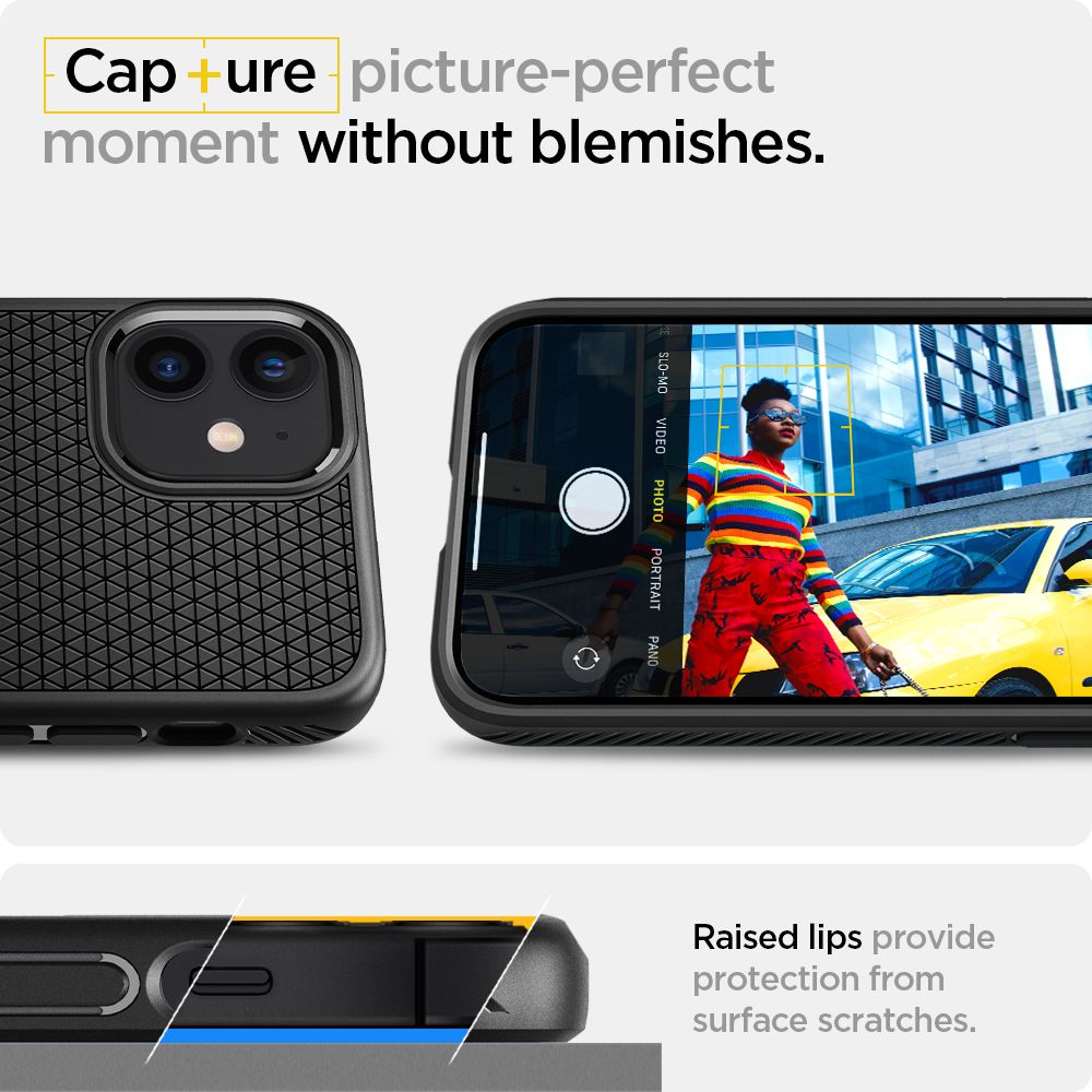 Husa de protectie Spigen Liquid Air (ACS01701) compatibil cu iPhone 12 / iPhone 12 Pro, Negru