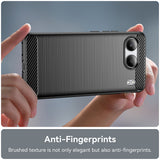 Husa de protectie Techsuit Carbon Silicone compatibil cu OnePlus Nord 4, Negru