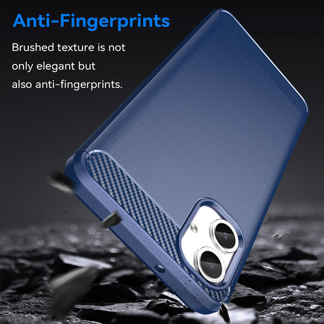 Husa de protectie Techsuit Carbon Silicone compatibil cu Samsung Galaxy A06, Albastru