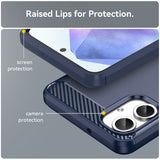 Husa de protectie Techsuit Carbon Silicone compatibil cu Samsung Galaxy A06, Albastru