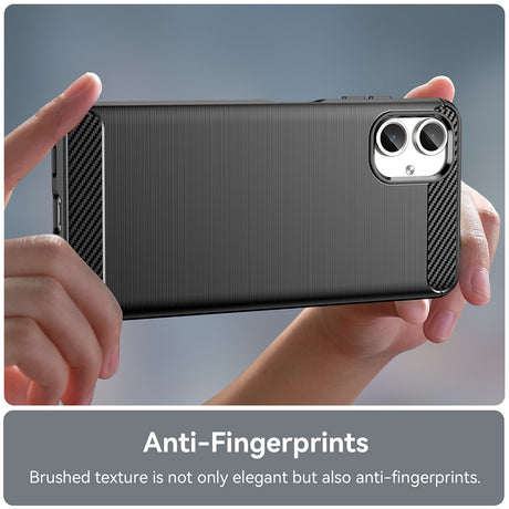 Husa de protectie Techsuit Carbon Silicone compatibil cu Samsung Galaxy A06, Negru