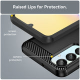 Husa de protectie Techsuit Carbon Silicone compatibil cu Samsung Galaxy A16 4G / A16 5G, Negru