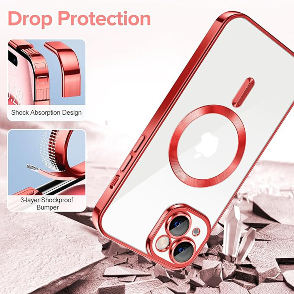 Husa de protectie Techsuit Luxury Crystal MagSafe compatibil cu iPhone 16 Plus, Roz