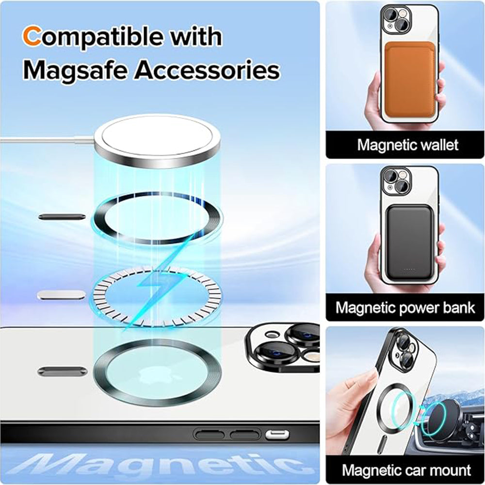 Husa de protectie Techsuit Luxury Crystal MagSafe compatibil cu iPhone 16 Plus, Rosu