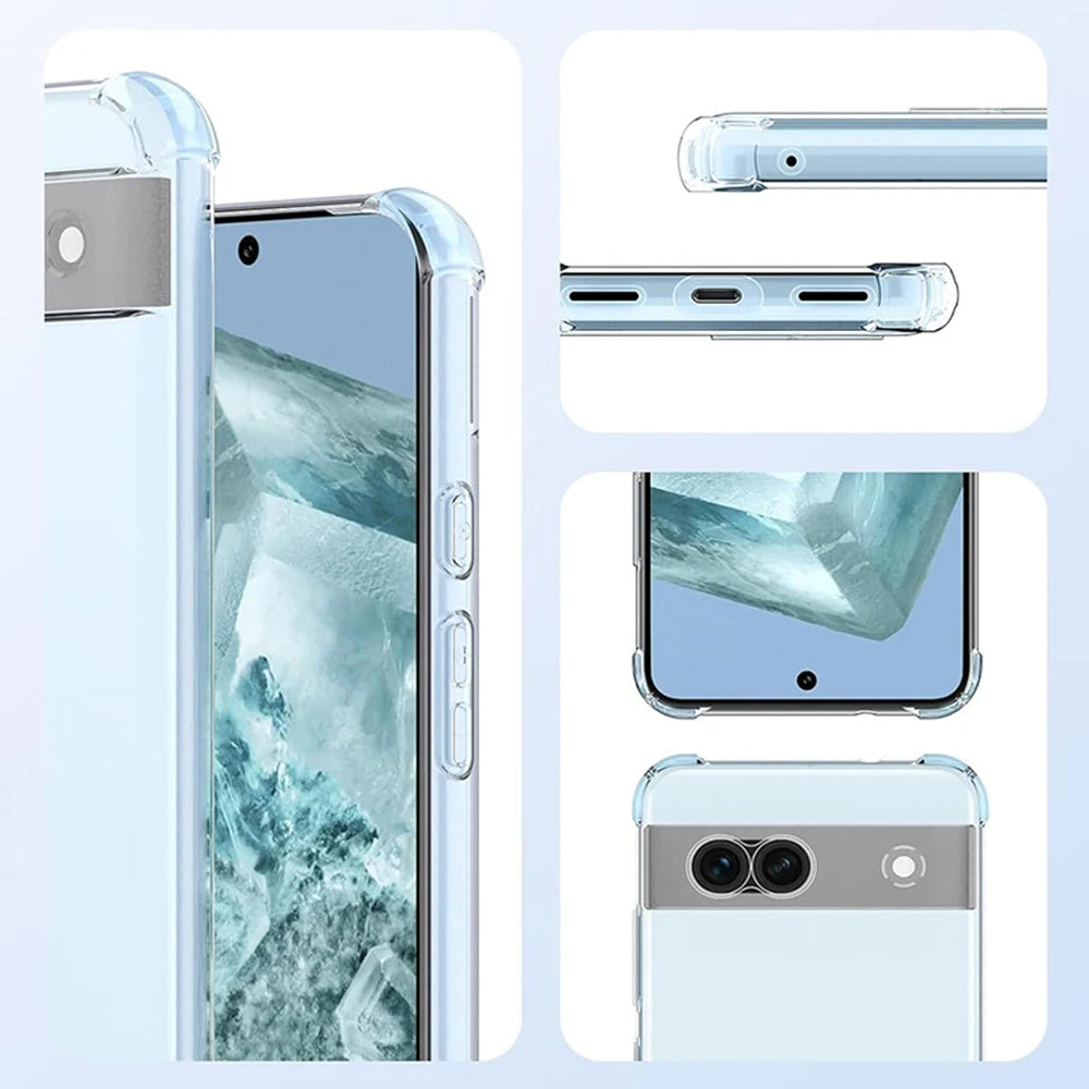 Husa de protectie Techsuit Shockproof Clear Silicone compatibil cu Google Pixel 9, Transparent