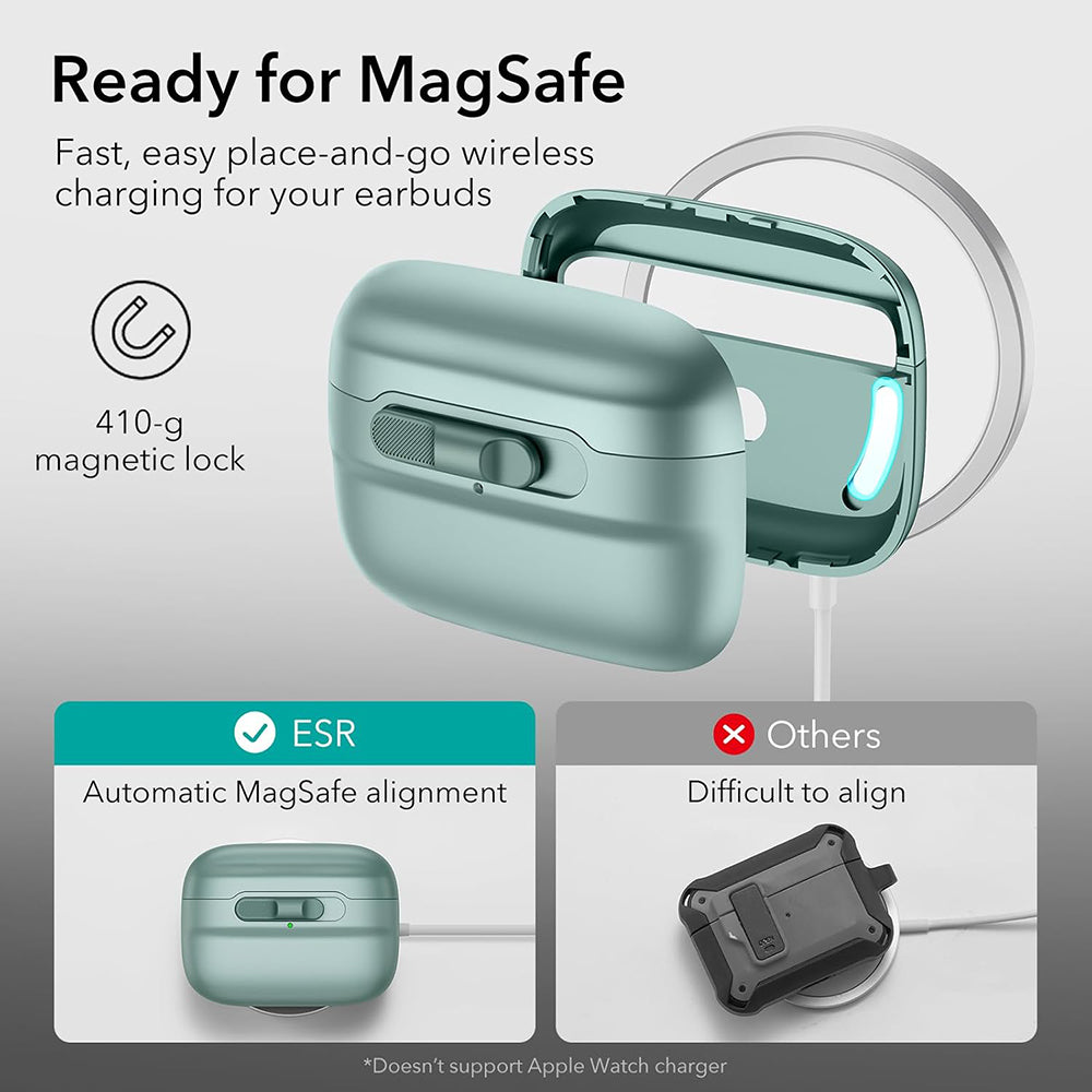 Casti ESR Pulse Magnetic HaloLock, Apple AirPods 4, Verde