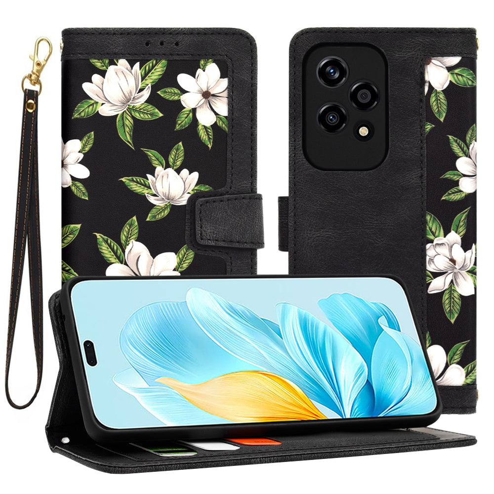 Husa de protectie Techsuit FlipCraft compatibil cu Honor 200 Lite, Flowers of the Dawn