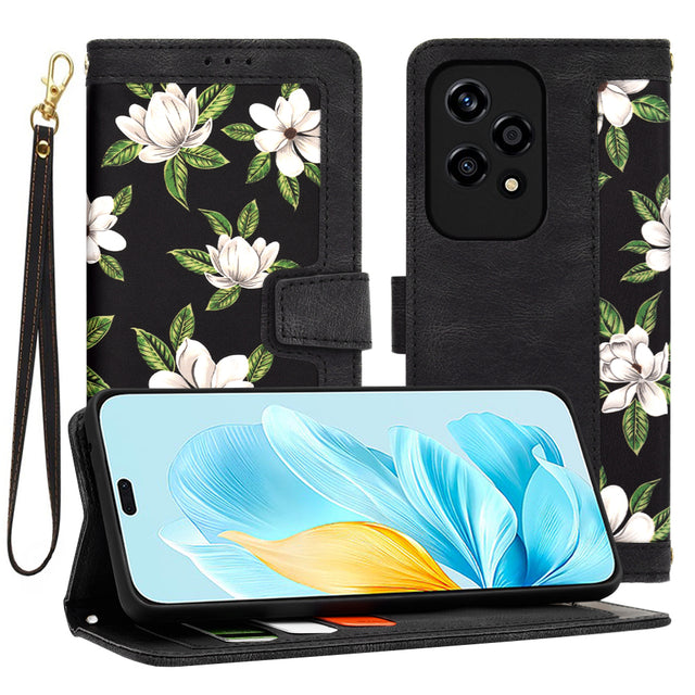Husa de protectie Techsuit FlipCraft compatibil cu Honor 200 Lite, Flowers of the Dawn