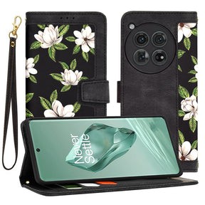 Husa de protectie Techsuit FlipCraft compatibil cu OnePlus 12, Flowers of the Dawn