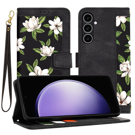 Husa de protectie Techsuit FlipCraft compatibil cu Samsung Galaxy S23 FE, Flowers of the Dawn