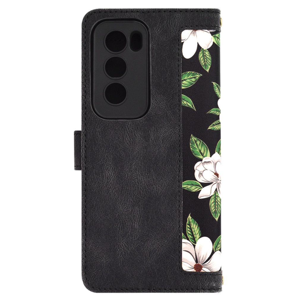 Husa de protectie Techsuit FlipCraft compatibil cu Oppo Reno12, Flowers of the Dawn
