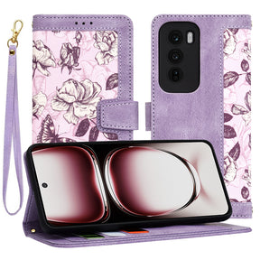 Husa de protectie Techsuit FlipCraft compatibil cu Oppo Reno12 Pro, Mysterious Purple