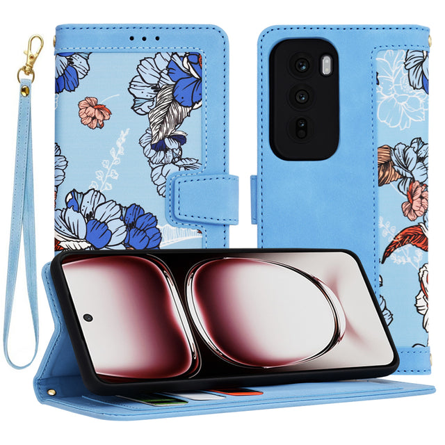 Husa de protectie Techsuit FlipCraft compatibil cu Oppo Reno12 Pro, Vibrant Blue