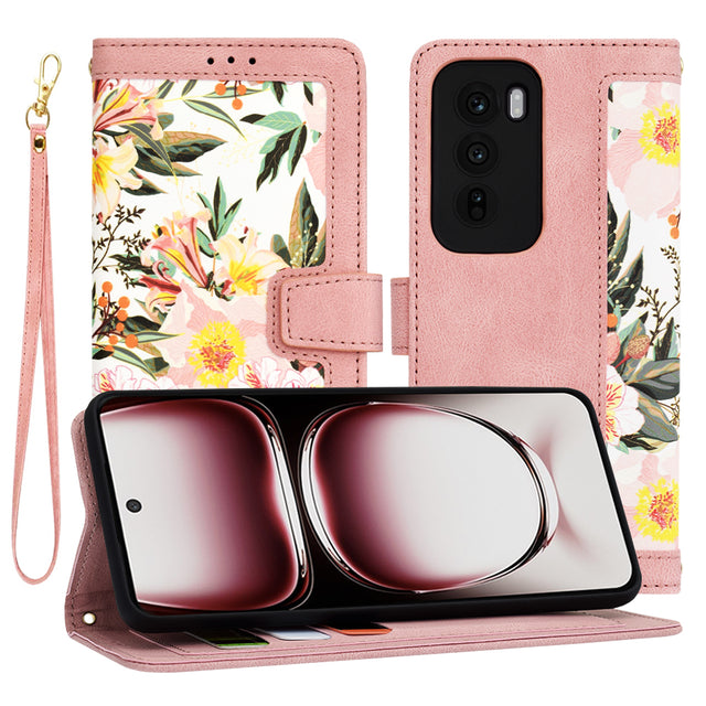 Husa de protectie Techsuit FlipCraft compatibil cu Oppo Reno12 Pro, Sweetheart Pink