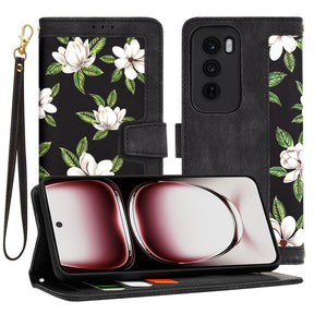 Husa de protectie Techsuit FlipCraft compatibil cu Oppo Reno12 Pro, Flowers of the Dawn