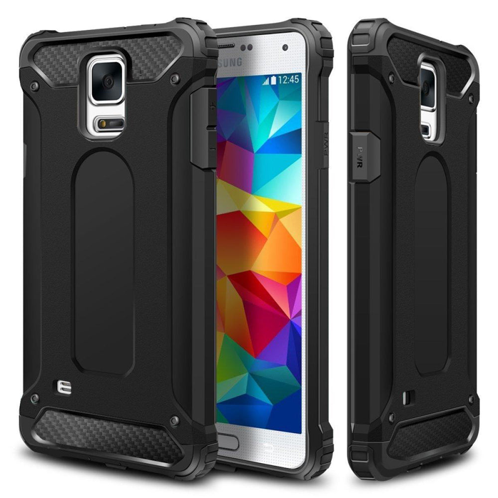 Husa de protectie Techsuit Hybrid Armor compatibil cu Samsung Galaxy S5 G900, Negru