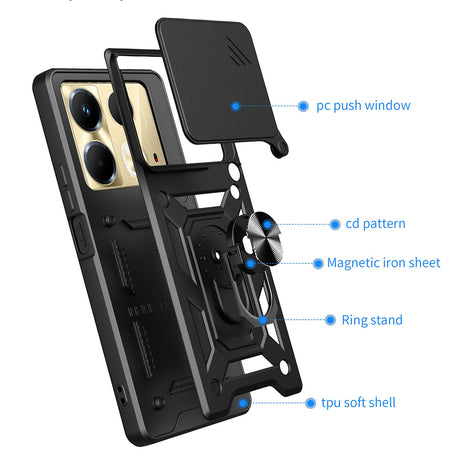 Husa de protectie Techsuit CamShield Series compatibil cu Infinix Note 40, Negru