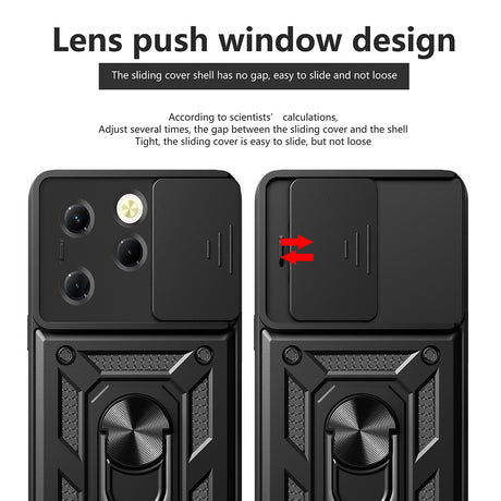 Husa de protectie Techsuit CamShield Series compatibil cu Infinix Hot 40 / 40 Pro / Tecno Spark 20 Pro, Roz Auriu