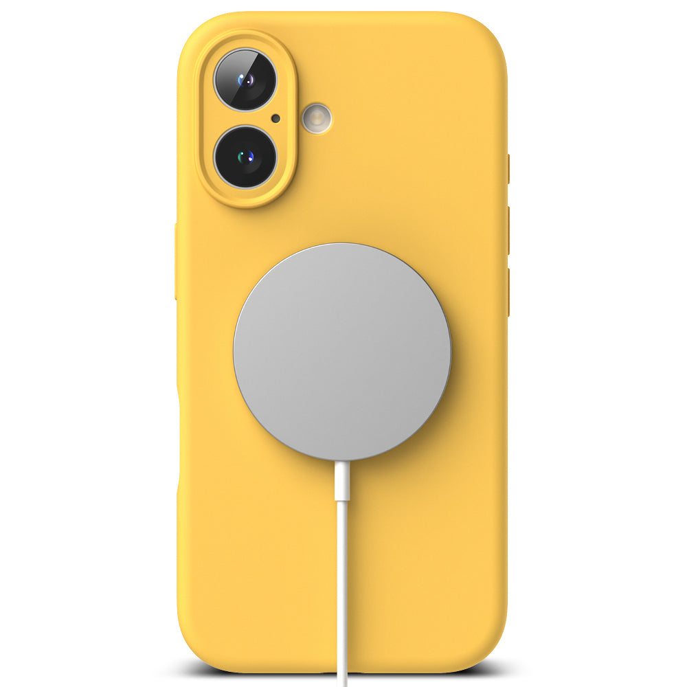 Husa de protectie Ringke Silicone Magnetic MagSafe compatibil cu iPhone 16 Plus, Galben
