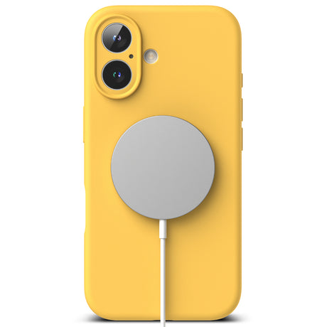 Husa de protectie Ringke Silicone Magnetic MagSafe compatibil cu iPhone 16 Plus, Galben