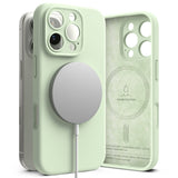 Husă Ringke Silicone Magnetic MagSafe pentru iPhone 16 Pro, verde