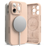 Husa de protectie Ringke Silicone Magnetic MagSafe compatibil cu iPhone 16 Pro, Roz Sand