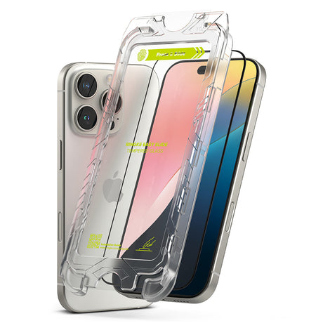 Folie de protectie Ringke Easy Slide Tempered Glass (set de 2) compatibil cu iPhone 16 Pro Max, Negru