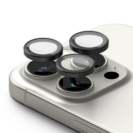 Folie de protectie Ringke Camera Lens Frame Glass (set de 2) compatibil cu iPhone 16 Pro / iPhone 16 Pro Max, Negru