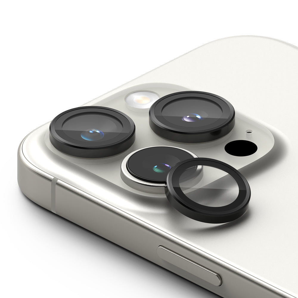 Folie de protectie Ringke Camera Lens Frame Glass (set de 2) compatibil cu iPhone 16 Pro / iPhone 16 Pro Max, Negru