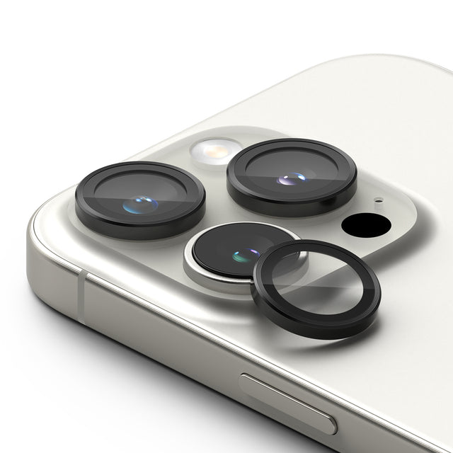 Folie de protectie Ringke Camera Lens Frame Glass (set de 2) compatibil cu iPhone 16 Pro / iPhone 16 Pro Max, Negru