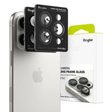 Folie de protectie Ringke Camera Lens Frame Glass (set de 2) compatibil cu iPhone 16 Pro / iPhone 16 Pro Max, Negru