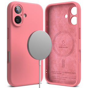Husa de protectie Ringke Silicone Magnetic MagSafe compatibil cu iPhone 16 Plus, Roz