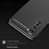 Husa de protectie Techsuit Carbon Silicone compatibil cu OnePlus Nord 5G, Negru