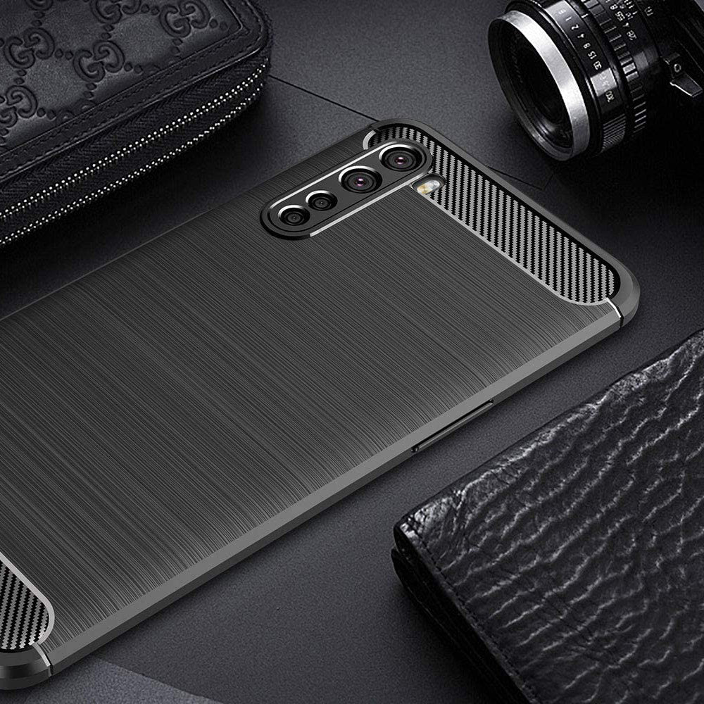 Husa de protectie Techsuit Carbon Silicone compatibil cu OnePlus Nord 5G, Negru