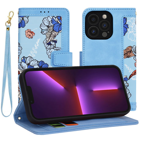 Husa de protectie Techsuit FlipCraft compatibil cu iPhone 13 Pro, Vibrant Blue