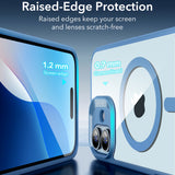 Husa de protectie ESR Classic Hybrid HaloLock compatibil cu iPhone 16, Transparent Blue