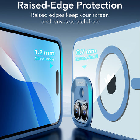 Husa de protectie ESR Classic Hybrid HaloLock compatibil cu iPhone 16, Transparent Blue