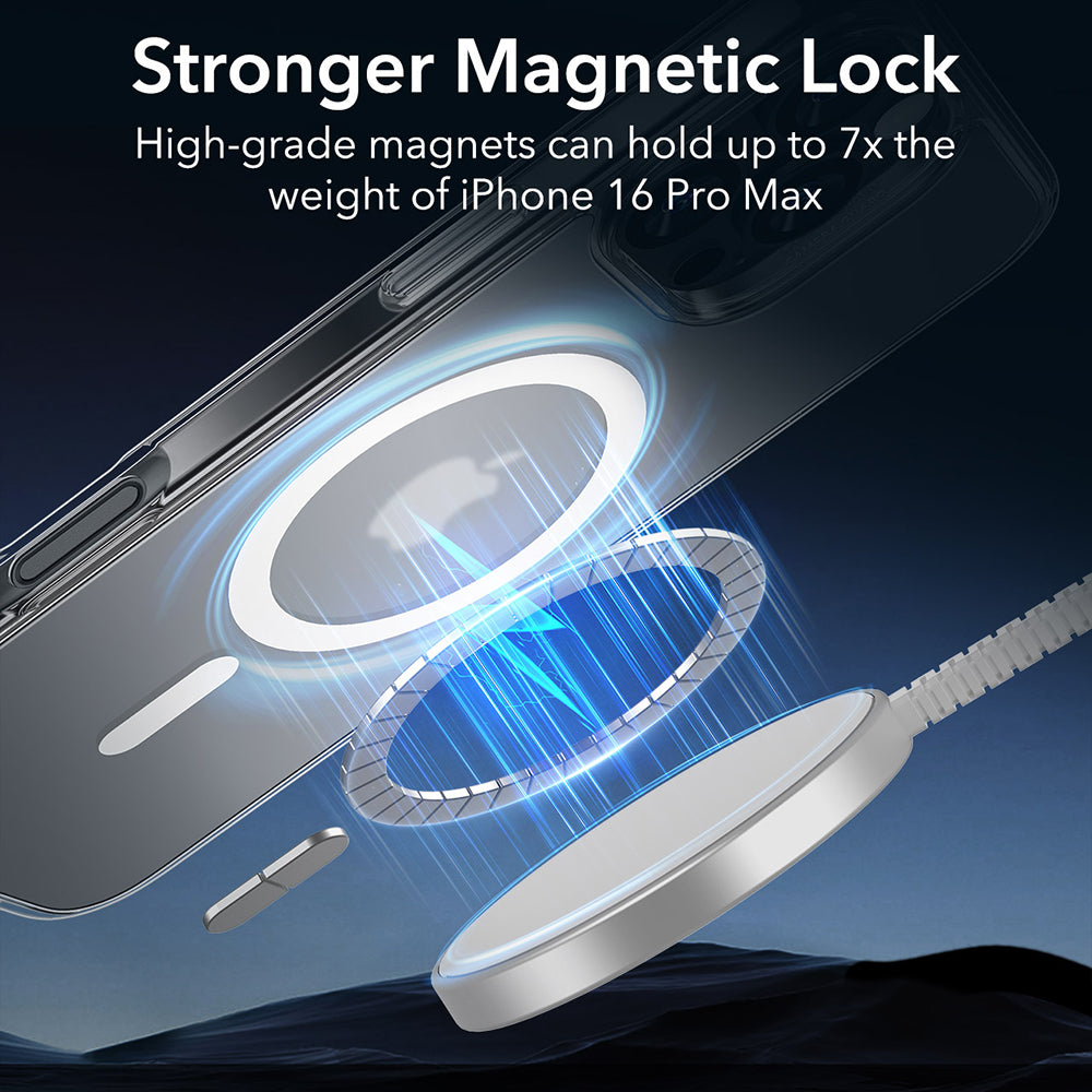 Husa de protectie ESR Classic Hybrid HaloLock compatibil cu iPhone 16 Pro Max, Frosted Clear
