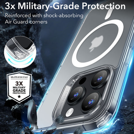 Husa de protectie ESR Classic Hybrid HaloLock compatibil cu iPhone 16 Pro Max, Frosted Clear