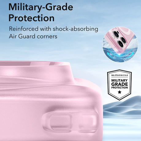 Husa de protectie ESR Zero HaloLock compatibil cu iPhone 16 Pro Max, Frosted Pink