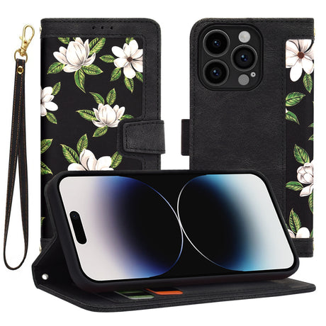 Husa de protectie Techsuit FlipCraft compatibil cu iPhone 14 Pro, Flowers of the Dawn