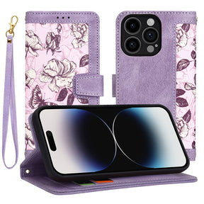 Husa de protectie Techsuit FlipCraft compatibil cu iPhone 14 Pro, Mysterious Purple