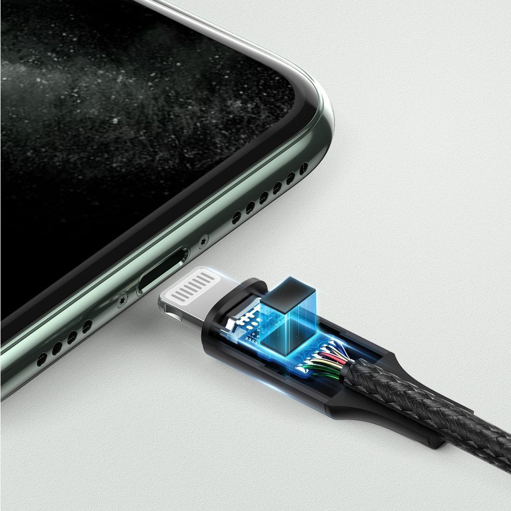 Adaptor Ugreen Audio Cable Aluminium Shell US315 (70509), Lightning to Jack 3.5mm, MFi Certified, 1m, Negru