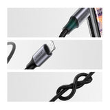 Adaptor Ugreen Audio Cable Aluminium Shell US315 (70509), Lightning to Jack 3.5mm, MFi Certified, 1m, Negru