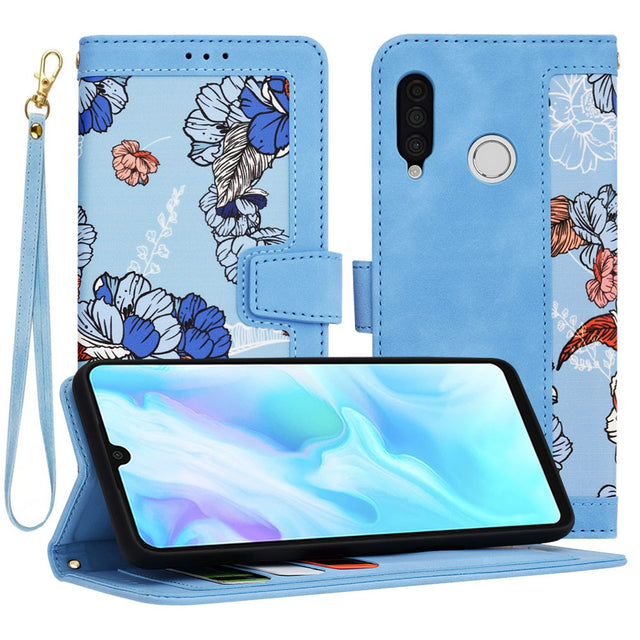 Husa de protectie Techsuit FlipCraft compatibil cu Huawei P30 Lite / P30 Lite New Edition, Vibrant Blue