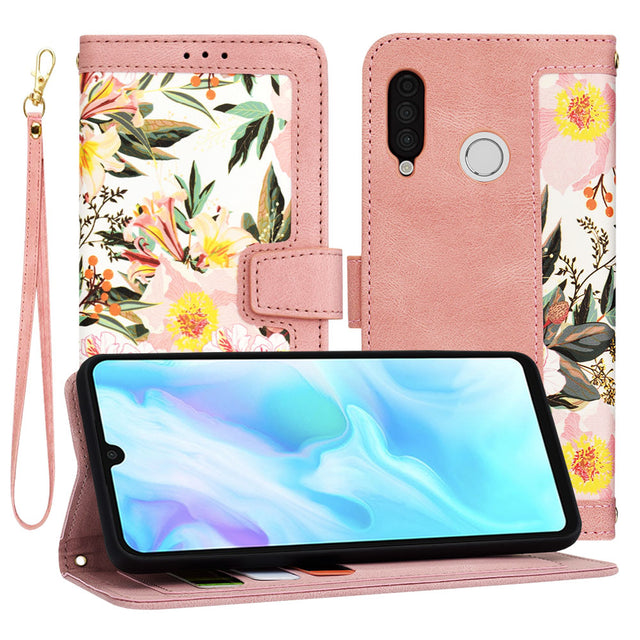 Husa de protectie Techsuit FlipCraft compatibil cu Huawei P30 Lite / P30 Lite New Edition, Sweetheart Pink